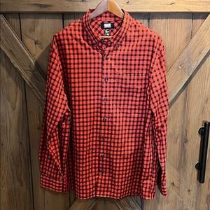 Alaskan Hardgear by Duluth Trading Shirt Men LT Wool Blend Button Buffalo Check